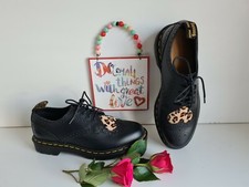Women's Dr Doc Martens 1461 Bentley II joyce heart shoes leopard UK6.5 US8.5