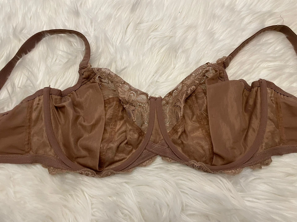 Sujetador Panache Andorra soporte lateral talla 38FF cálido topo con aros Foto 2 de 4