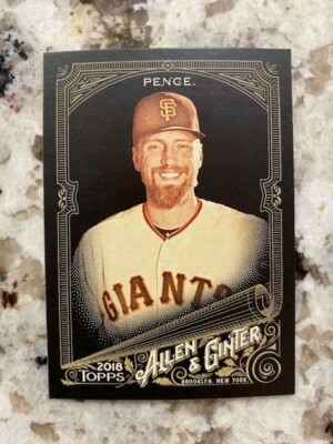 2018 TOPPS ALLEN GINTER X BASEBALL BASE CARD GIANTS HUNTER PENCE #143