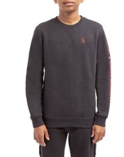 U.S. Polo Assn Boys Black Sweatshirt Long Sleeve Large 10-12 New with Tags