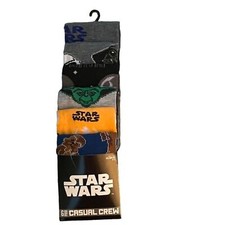 STAR WARS MENS Crew Graphic Socks Pack of Six NEW Gift