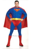 Plus Size Mc Superman Fancy Dress Costume Mens Blue Superhero Costume Plus Size Mc Superman Fancy Dress Costume Mens Blue Superhero Costume