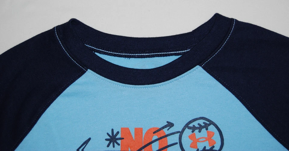 Новый с Ярлыками под armour ребенка ясельного возраста мальчиков синий нет места как дома бейсбол SS футболка sz 4T - Изображение 3 из 4