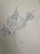 Lily Buth Original Colored Pencil on Kraft Paper "Untitled"