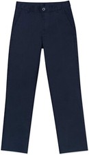 Nautica 171647 Boys Kids Regular Fit Flat Front Casual Pants Solid Navy Size 10