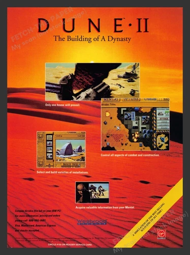 1993 Dune II "The building of a dynasty" Video Game Print Advertisement
