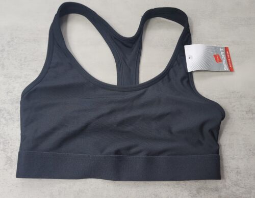 Hanes Women Black Medium M Sports Bra Comfort Stetch Workout Gym NEW