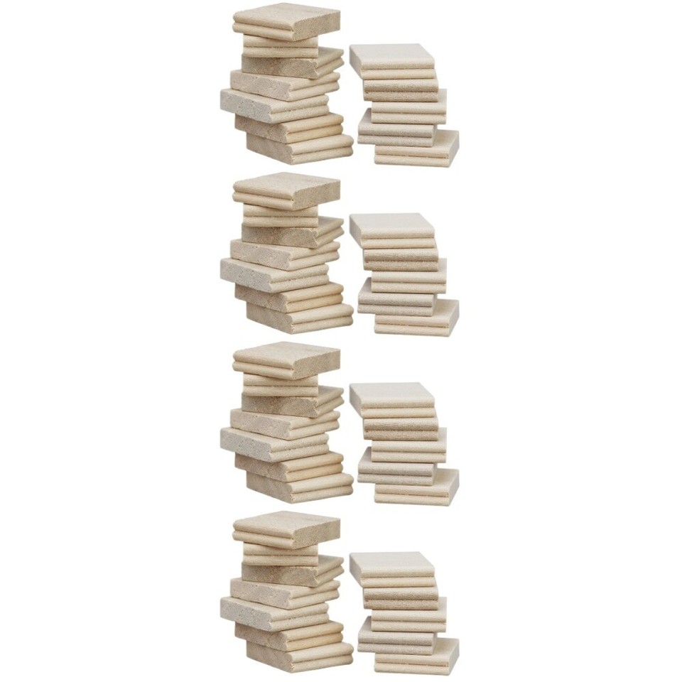 48 Pcs Mini Wooden Book Block DIY Painting Wooden Book Blocks Dollhouse Book eBay