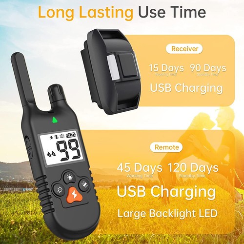 1000M Elektroschock Pet Dog Training E-Halsband Anti-Bark Obedience Stromschlag - Bild 8 von 20