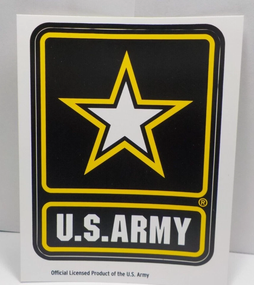 Calcomanía exterior militar del ejército de EE. UU. para autos o camiones 4 3/4 x 3 5/8 pulgadas Foto 2 de 3