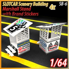 Slotcar Scenery Building 4X Marshall Stand 1:64 Scale Afx, Tyco