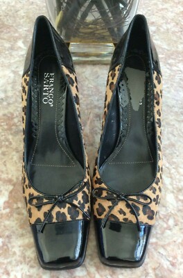 New Franco Sarto Bick Cheetch Print Patent Leather Square  display picture 3