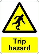 WARNING CAUTION TRIP HAZARD OSHA DECAL SAFETY SIGN STICKER 3M USA MADE 
