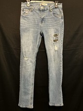 Levis 502 jeans Boys Sz. 18 Reg 29x29 distressed Camouflage repair patch EUC