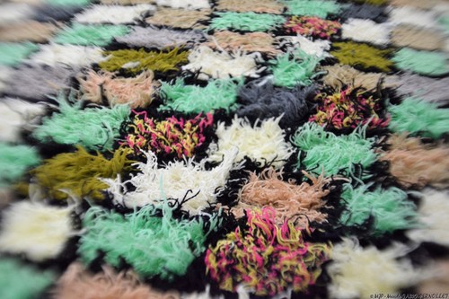 3x6 Handmade Moroccan Cotton Green Area Rug Soft Rag rug Vintage Rag rug - Picture 6 of 6