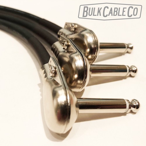 CABLES DE CONEXIÓN DE PLACA DE PEDAL MOGAMI 2524 - 6" - PAQUETE DE 3 - CONECTORES DE PANQUEQUE PLANO RA - Imagen 6 de 8