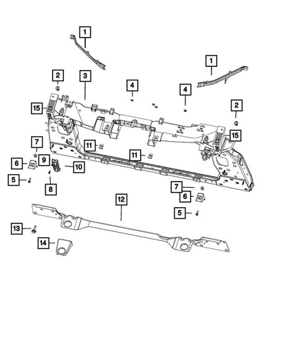 Jeep OEM 2017-2022 Compass Cooling Module Right Bracket 68244426AA New in pkg - Picture 3 of 6