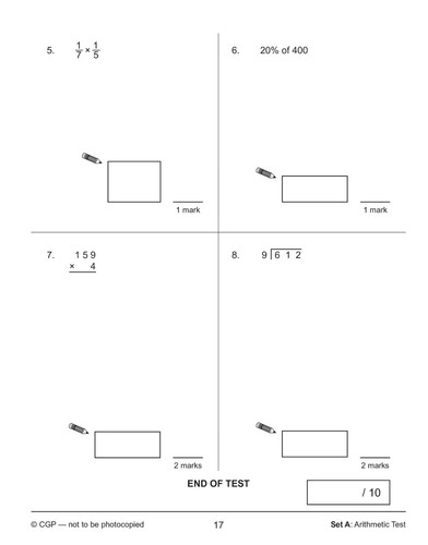 KS2 Year 6 Maths SAT Buster 10-Minute Test Foundation with Answer Ages 10-11 CGP - Picture 10 of 12