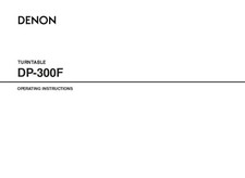 Denon DP-300F Turntable Owners Manual