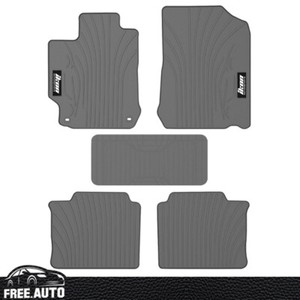 Floor Mats Liner Fits 12-17 Toyota Camry Latex Car All Weather Carpets Gray 5PCS