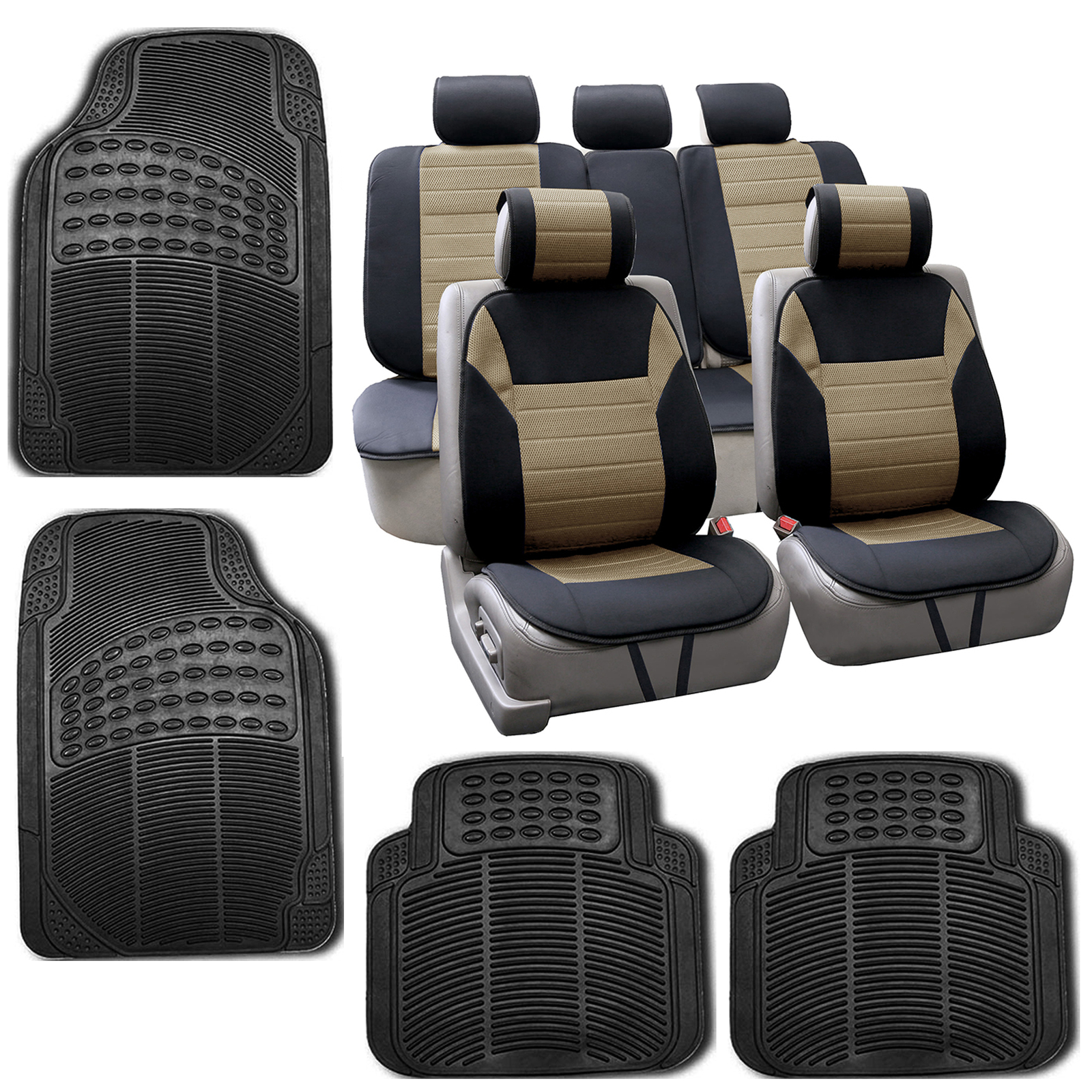 Car Seat Covers Top Quality Car Seat Cushion Pads Rubber Floor Mat Set