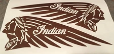Copper Metallic 8" x 22" Indian Motorcycle Trailer Auto Vinyl Decal Scout Chief 