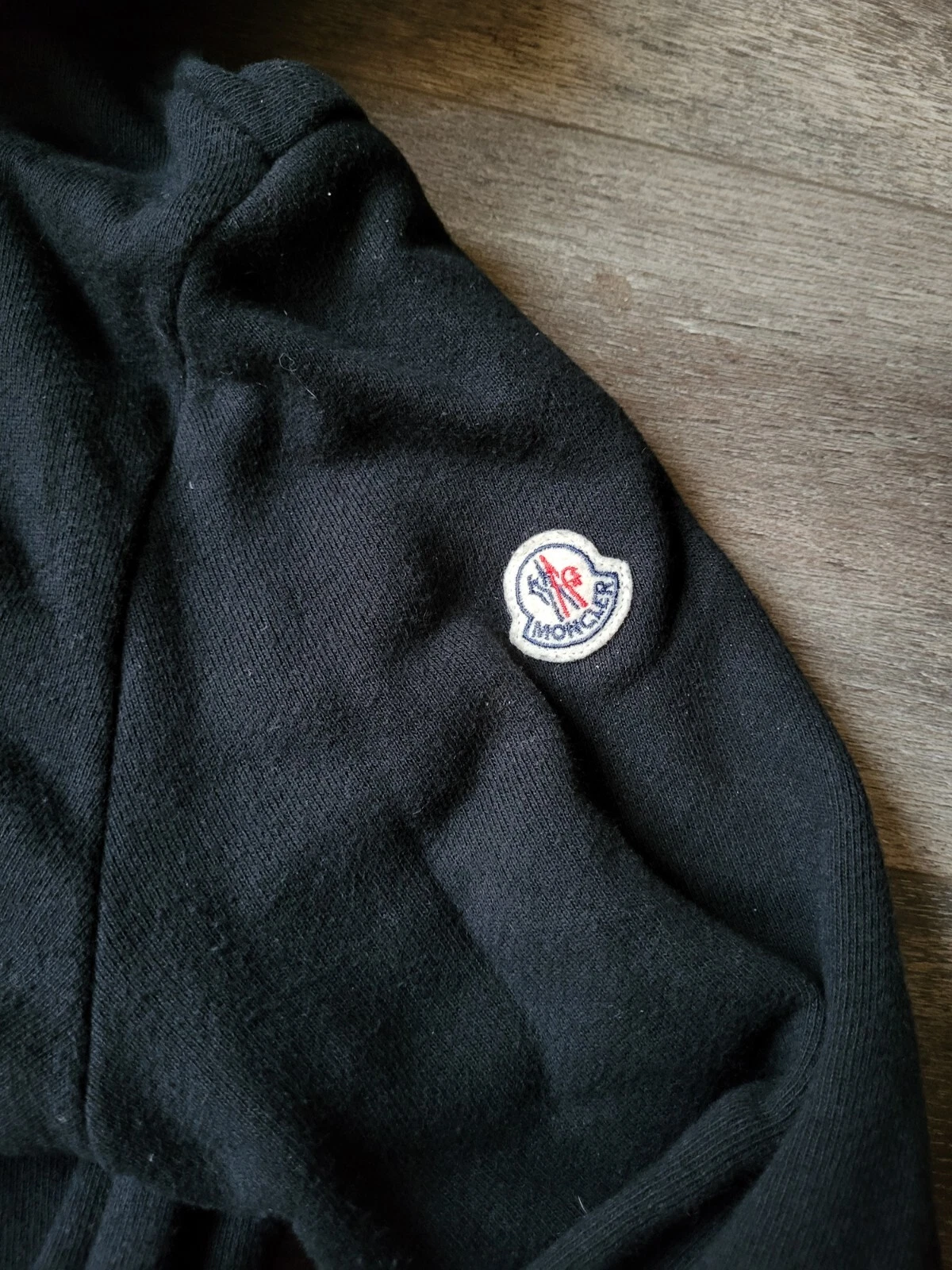 Moncler Parka Maglia Cardigan Taglia Media Nero Felpa con Cappuccio Fas Nero