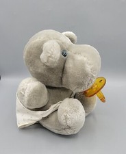 Vintage 1987 Dakin Plush Baby Hippopotamus in Diaper w/ Removable Pacifier
