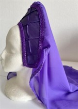 Tudor French Hood Renaissance Anne Boleyn Headpiece  Veil Purple