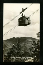 Real photo postcard RPPC Cannon Mountain Tramway, Franconia Notch, New Hampshire