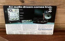 Pioneer Spec HPM 1500 RT-707 AD reproduction Metal sign 8"X12" Man-Cave Décor