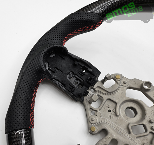 Gen 3 F56, LCi2 Mini Carbon Fiber & Perforated Nappa Leather Steering Wheel - Picture 5 of 12