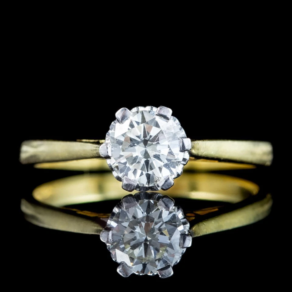 EDWARDIAN STYLE DIAMOND SOLITAIRE RING 0.85CT DIAMOND - Image 2 of 4
