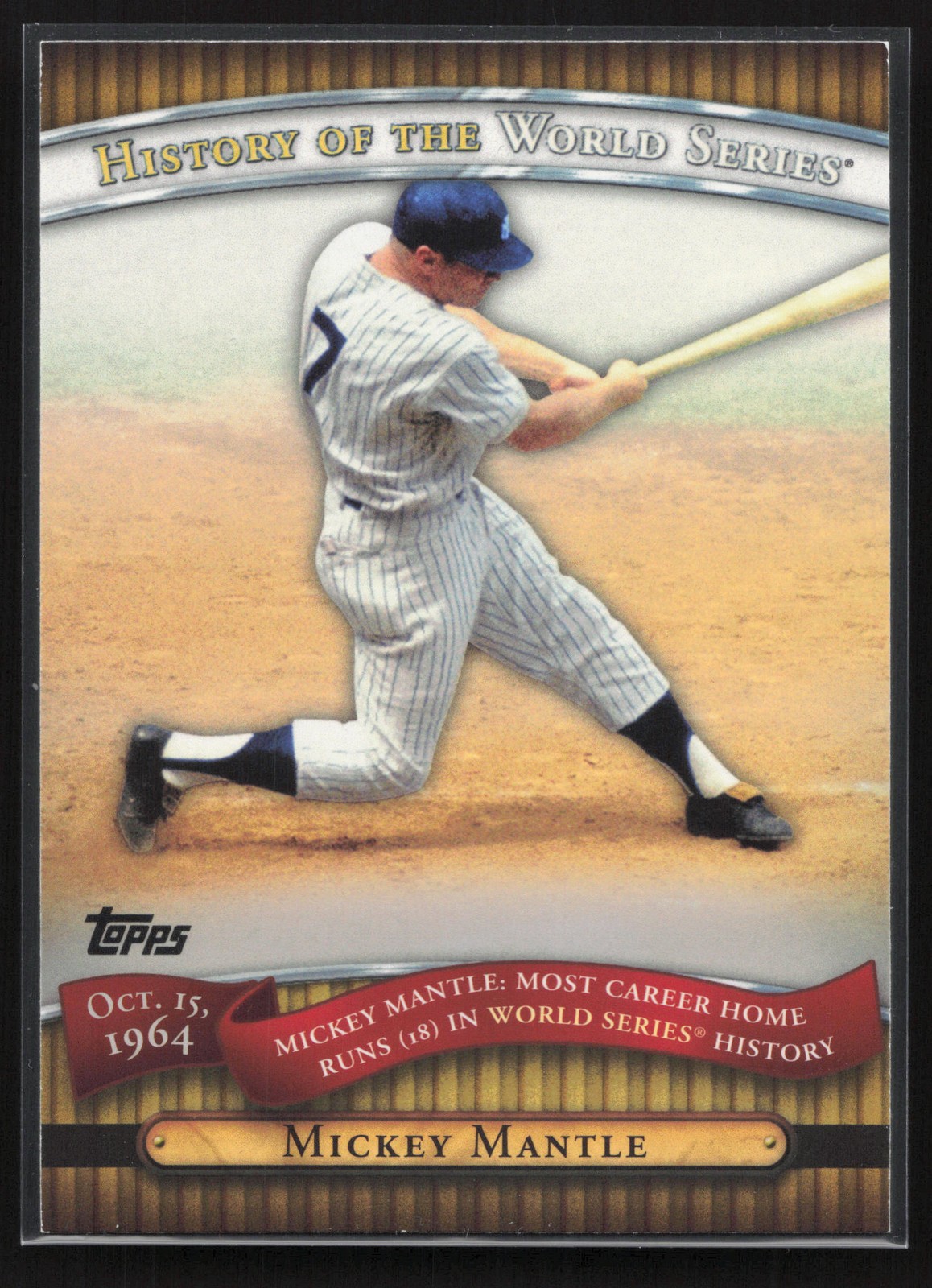 2010 Topps #HWS6 Mickey Mantle History of the World Series