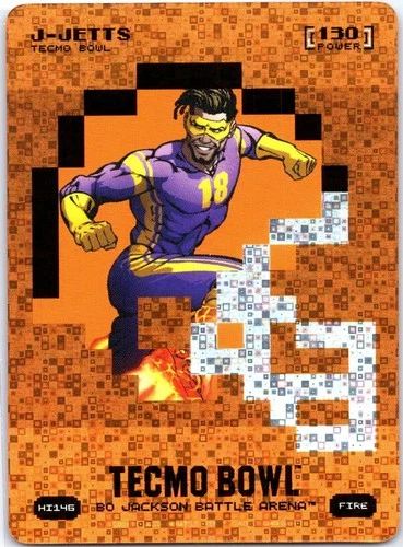 Bo Jackson Battle Arena Tecmo Bowl J-Jetts Fire Helmet Icon SP Justin Jefferson