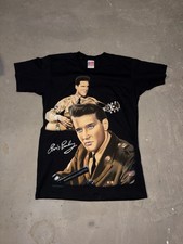VTG Elvis Presley Soldier T Shirt Tee Single Stitch AOP Color Fade Men?s XL USA