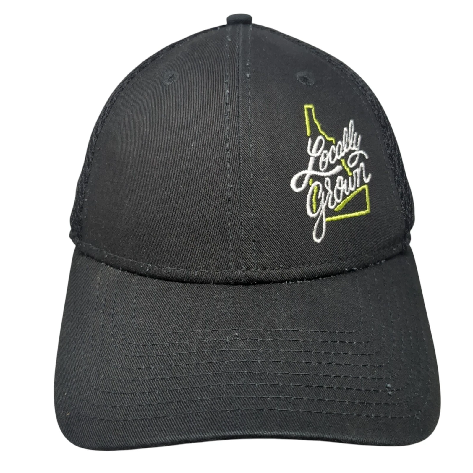 Locally Grown Idaho Boise Juice Snapback Trucker Hat Black OS 9Forty New Era