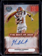 2025 Bowman Best University Hudson Clement The Auto Gold Refractor #/50