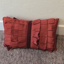 Rectangle Pleated Ruffle Throw Pillow Unknown Maker