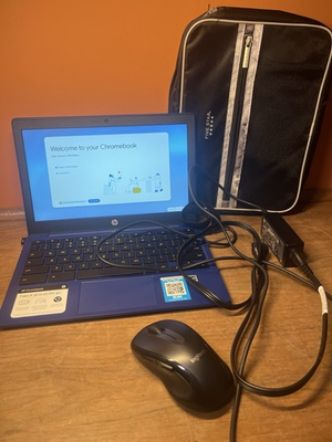 #ad #ad Blue HP Google Chromebook Logitech Wireless Mouse Five Star Case Bundle Tech $160.00