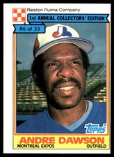 Andre Dawson 1984 Topps Cereal Series #6 Expos MLB READ FREE SHIP AutographDen