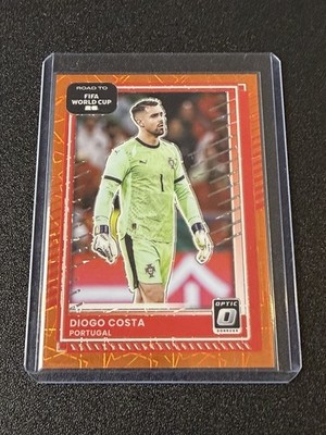 2025-26 Donruss Road to World Cup 26' Diogo Costa Optic Orange Velocity #/199