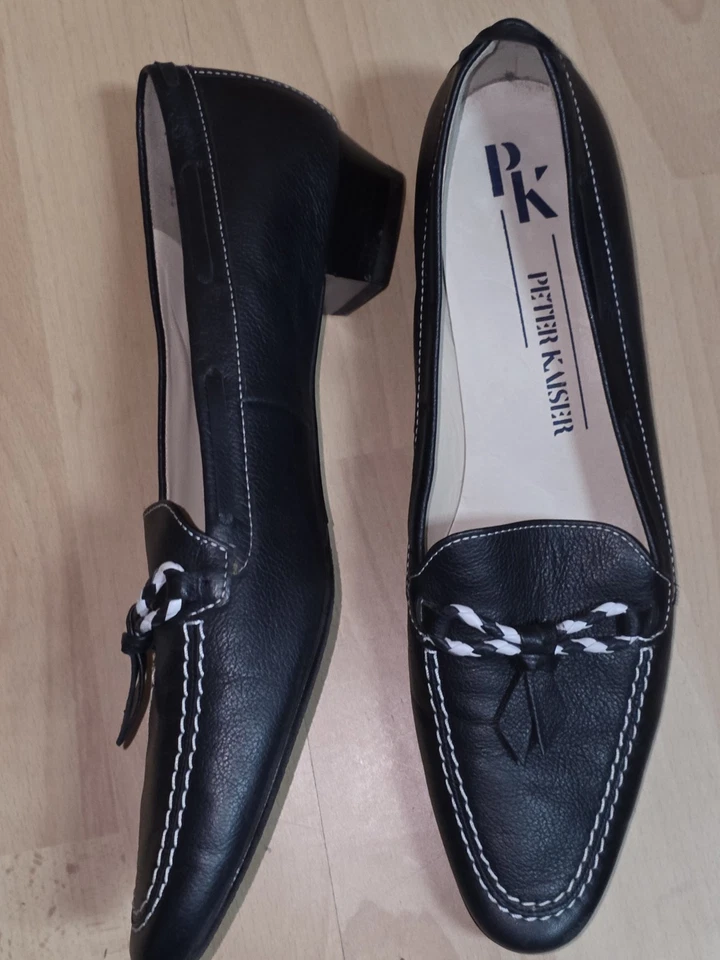 Tolle Peter Kaiser  Damenschuhe  Halbschuhe Leder Gr.40 UK 6,5 Schwarz - Bild 3 von 4