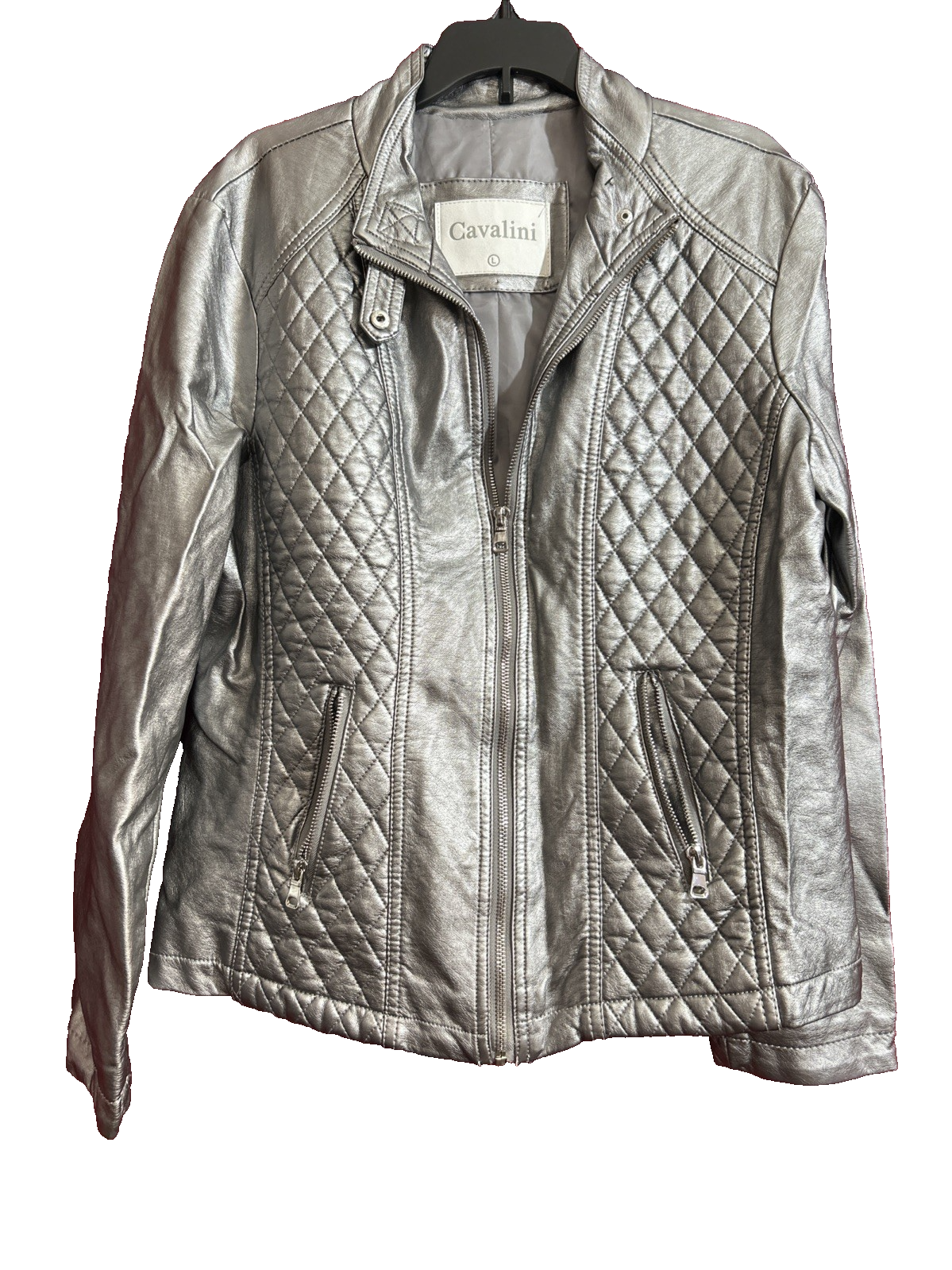 Cavalini Size Large Metallic Silver Coat