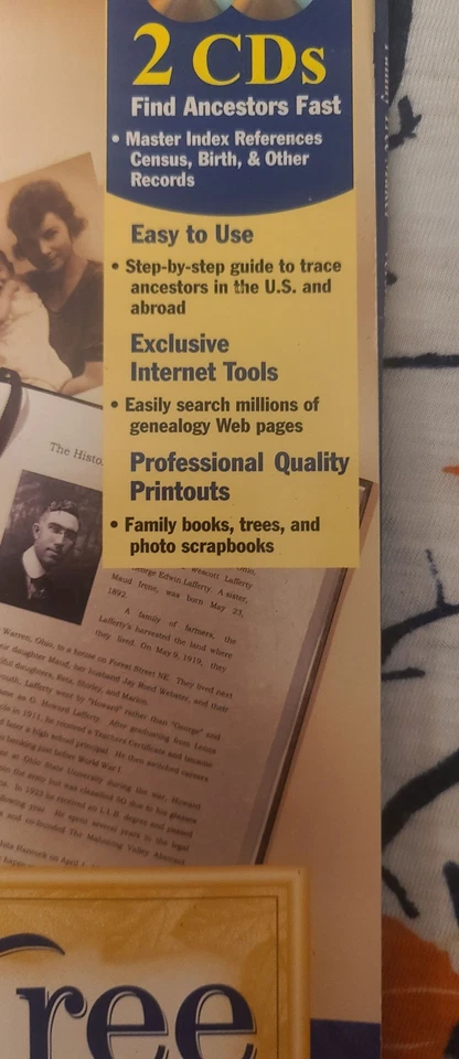 "Broderbund Family Tree Maker" 2-CD Set Version 4 Windows 95/98 New - Image 4 of 4