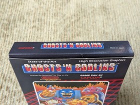 Ghosts 'N Goblins CIB 1st Print Unpunched Hangtab 5 Screw Nintendo NES Complete