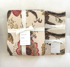 Pottery Barn GIANNA FLORAL King/Cali King & Two Euro Shams Multicolor NWT