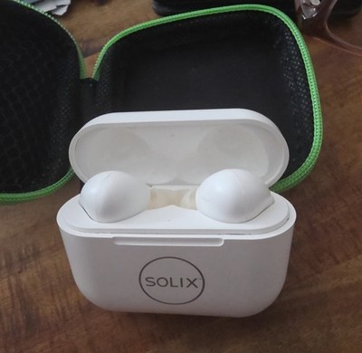 SOLIX TWS Bluetooth In-Ear Kopfhörer Ladecase Weiß  Gebraucht   Inkl. Travelcase