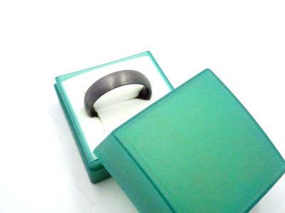 Herren Ring Wolfram Carbide schwarz gebürstet 6 mm breit Trendig & Chic