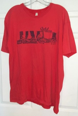 Vintage WILCO 2004 Tour t shirt red XL Alstyle